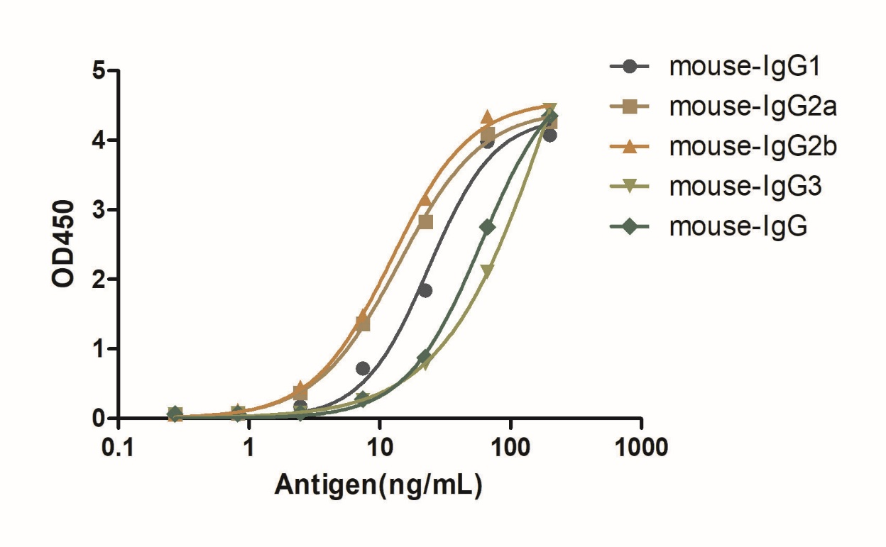 A titer ELISA of mouse IgG-Anti-Mouse IgG(H+L), AlpHcAbs® Goat antibody(Biotin)  